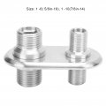 A C Bulkhead Car 2 Port Air Conditioner Universal Ac Line Port Connector Modification Fit For Hot Rod Silver