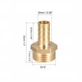Uxcell Brass Hose Barb Fitting Connector 10mm X G1 2 Male Pipe Adapter 2pcs