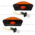 Niuparts 2 Pcs Of Behind Fender Cab Turn Signal Marker Light With Rubber Grommet Amber Fit International 9400 9200 8100 8200