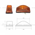 Niuparts 2 Pcs Of Behind Fender Cab Turn Signal Marker Light With Rubber Grommet Amber Fit International 9400 9200 8100 8200