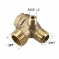 Uxcell Air Compressor Check Valve 3 8ptx1 2ptxm10 Male Thread Way Pneumatic Accessory Brass
