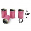 Panda Family Flute Valve Stem Caps For Tire Rim Wheel Aluminum Pink
