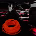 X Autohaux 10 Meter 33ft Interior Usb Neon El Wire String Strip Orange Cold Light Glow Set For Car Decoration