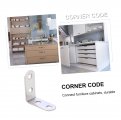 Gadpiparty 18pcs Right Angle Corner Code Metal Stand Heavy Duty Shelf Decorative Joint Bracket L Brackets Shelving Holder