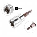 Uxcell 3 8-inch Drive X Fd4 Slotted Bit Socket S2 Steel Bits Cr-v Sockets 2-inch Length For Hand Use Only
