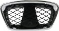 Evan-fischer Grille Assembly For 2006-2007 Subaru Impreza Center Chrome Shell Paintable Insert Sedan Wagon 