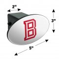 Bradley University Secondary Logo Oval Tow Trailer Hitch Cover Plug Insert