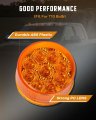 8 Pack 2 In 9 Led Round Amber Trailer Side Marker Lights Universal Waterproof Clearance And Indicator With Rubber Grommets For