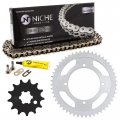 Niche Drive Sprocket Chain Combo For Kawasaki Kx100 Suzuki Rm100 Front 13 Rear 51 Tooth 428hz Standard 124 Links