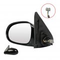 Ocpty Driver Side View Mirror Compatible With 2000-2008 For Nissan Sentra Black Smooth Power Non-folding Abs