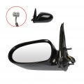 Driver Side View Mirror For 2000-2008 Nissan Sentra Black Smooth Power Non-folding Abs