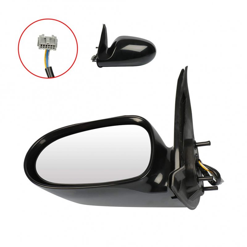 Driver Side View Mirror For 2000-2008 Nissan Sentra Black Smooth Power Non-folding Abs
