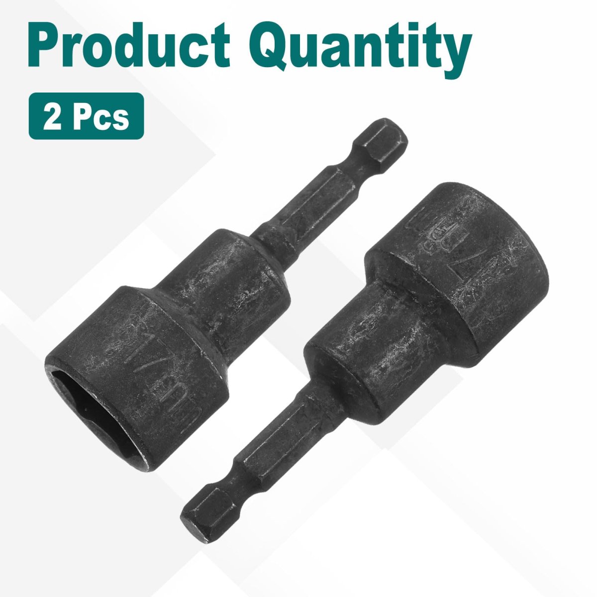 2pcs 1 4 Hex Shank 17mm Magnetic Socket 65mm Length Cr-v Steel Quick-release Power Nut Driver Set With Wrench Screw For Impact