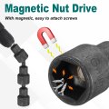 2pcs 1 4 Hex Shank 17mm Magnetic Socket 65mm Length Cr-v Steel Quick-release Power Nut Driver Set With Wrench Screw For Impact