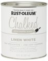 Rust-oleum 1 Qt Brands 2840 Linen White Chalked Ultra Matte Paint 30 Fl Oz Pack Of 1