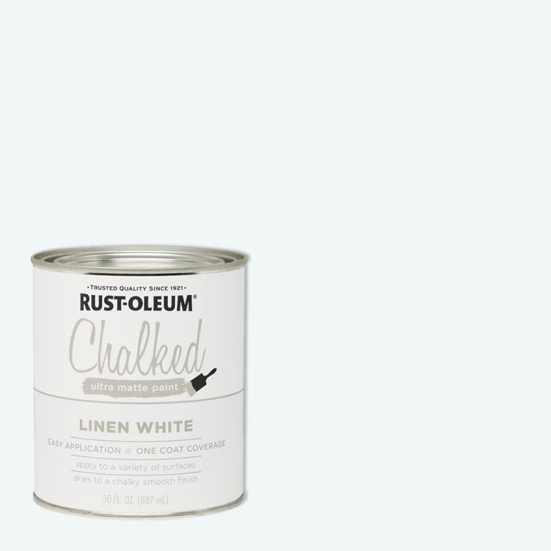 Rust-oleum 1 Qt Brands 2840 Linen White Chalked Ultra Matte Paint 30 Fl Oz Pack Of 1