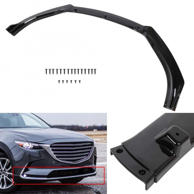 Front Bumper Spoiler Lip Splitter Kit For 2014 2018 Mazda M6 Glossy Black Abs Car Air Dam 3 Piece Set