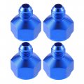 4pcs Car Female An10 10an To Male An6 6an Flare Hose Reducer Fuel Line Fitting Adapter Oil Cooler Bulkhead Aluminum Alloy Blue 