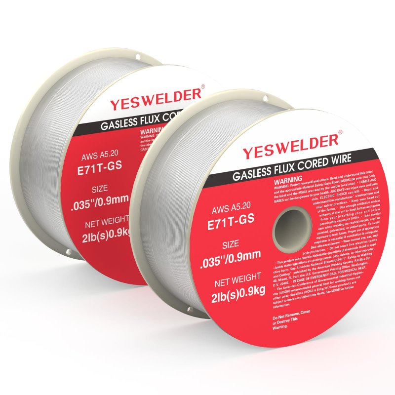 Gasless Flux Core Mig Wire Mild Steel E71t-gs 0 035in Diameter 2 Pound Spool Packs
