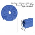 Uxcell Edge Trim Seal Extrusion Blue U Channel Protector Pvc Plastic W Iron Sheet Fits 1 16 -9 64 10ft 3meter Length