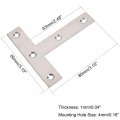 Hwmate Stainless Steel Repair T-shape Flat Brackets Braces Support 80mmx80mm 10 Pack