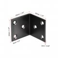 Uxcell Corner Brace Angle Bracket Fastener Stainless Steel L Shape 40mmx40mmx40mm Black With Screws 10 Pcs