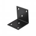 Uxcell Corner Brace Angle Bracket Fastener Stainless Steel L Shape 40mmx40mmx40mm Black With Screws 10 Pcs