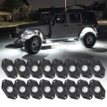 Opp Ulite 16pcs White Led Rock Lights Waterproof Shockproof Underglow Wheel Well Light For Jeep Offroad Utv Atv Zrz Suv Auto 