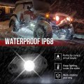Opp Ulite 16pcs White Led Rock Lights Waterproof Shockproof Underglow Wheel Well Light For Jeep Offroad Utv Atv Zrz Suv Auto