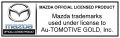 Au-tomotive Gold Inc Officially Licensed Uv Print Logo On Black Polycarbonate Notched License Plate Frame For Mazda