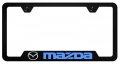 Au-tomotive Gold Inc Officially Licensed Uv Print Logo On Black Polycarbonate Notched License Plate Frame For Mazda