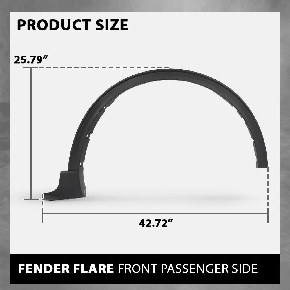 Front Right Fender Flare Wheel Opening Molding For Ford Escape 2020-2024 Passenger Side Lj6z16038aa Fo1291138