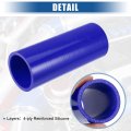 Uxcell 2 Id 6 Length 4-ply Reinforced High Temp Straight Coupler Silicone Reducer Hose Blue For Car Intercooler Intake Piping