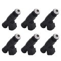 Set Of 6 Performance 4-hole Upgrade Fuel Injectors For 99-04 4 0l Jeep Cherokee 0280155784