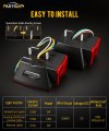 Partsam 12v Submersible Square Led Trailer Lights Red White Stop Turn Tail Reverse Backup License Side Marker Running Light