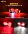Partsam 12v Submersible Square Led Trailer Lights Red White Stop Turn Tail Reverse Backup License Side Marker Running Light