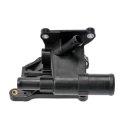 Engine Coolant Water Outlet For Mazda Cx 7 2010 2011 2012 Black Plastic 4 Bolt Holes 45 Degrees Housing Neck Angle 1 2 In 