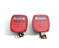 Blingbling Red Truck Trailer Boat Tj Cj Yj Jk Stop Turn Tail Led Lights W Stud Mount 