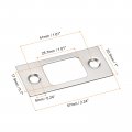 Uxcell Door Strike Plate 57mm X 25 5mm 201 Stainless Steel Latch Deadbolt For Frame Jamb Silver