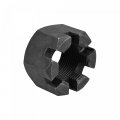 Uxcell M30x2mm Hexagon Slotted Nut Grade 4 8 Carbon Steel Hex Castle Nuts Black 2pcs