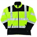 Erb Safety Products 62201 W651 Class 2 Soft Shell Womens Jacket 3x-large Hi Viz Black Lime 