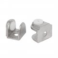 Uxcell Glass Shelf Bracket Adjustable Metal Door Cabinet Clamp Clip Holder For 6-9 5mm Thickness 20pcs