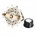 Uxcell 2p5t 2 Pole 5 Throw Single Deck Band Channel Rotary Switch Selector With Black Plastic Knob
