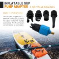 Blue Inflatable Pump Adaptor Compressor Paddle Board Adapter Multifunction Valve W 4 Air Nozzles For Boat Stand Up Inflatable