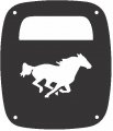 Jeeptails Horse Tail Lamp Light Covers For Jeep Cj Or Yj And Tj Wranglers Black Set Of 2 