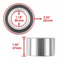Caltric Front Rear Wheel Bearing Compatible With Can-am Bombardier Outlander 800 4x4 2006 2007 2008