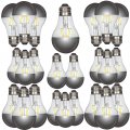 Satco 24 Pack Dimmable Led Filament Lamps S12421 High Lumens 6 Watt A19 Silver Crown Medium Base 2700k 90 Cri 120 Volt For Use