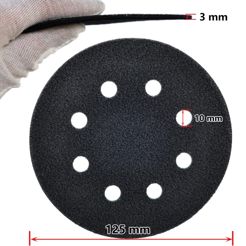 2 Pack 5 In 8 Hole Hook And Loop Pad Saver For Random Orbital Sanders Multi Backing Protector Abrasive Net Heavy Duty