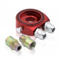 Ajp Distributors Universal M20x1 5 3 4-16 Oil Relocator Sandwich Adapter Plate Anodized Red 