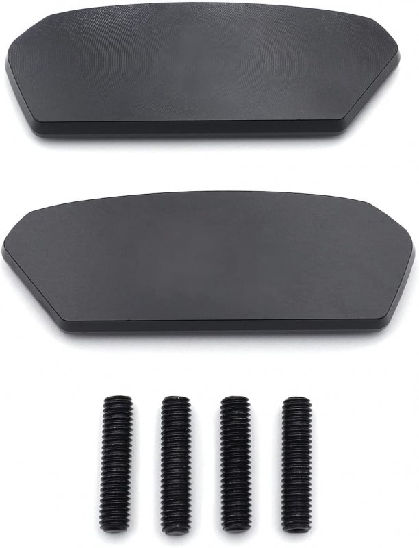 Classic Black Mirror Block Off Base Plates For 2017-2021 Suzuk Gsx-r 1000 P N Mt222-019a-nologo-bk